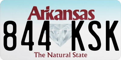 AR license plate 844KSK