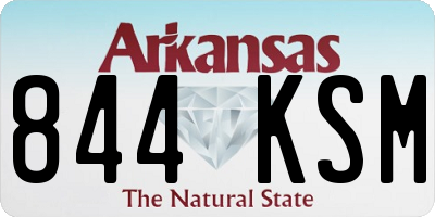 AR license plate 844KSM