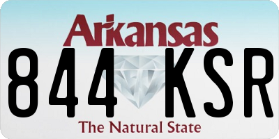 AR license plate 844KSR