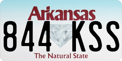 AR license plate 844KSS