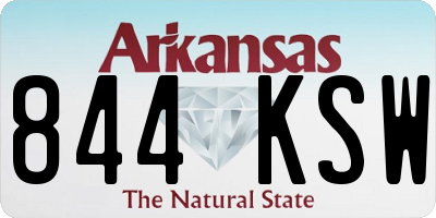 AR license plate 844KSW