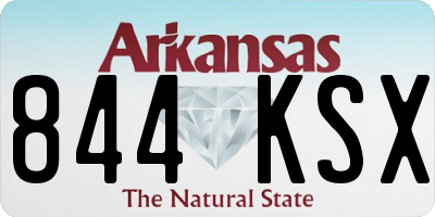 AR license plate 844KSX