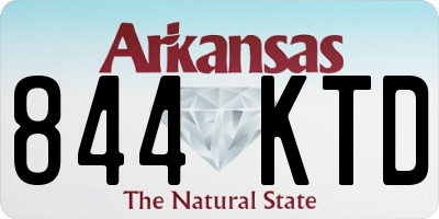 AR license plate 844KTD
