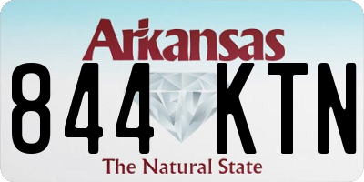 AR license plate 844KTN
