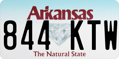 AR license plate 844KTW