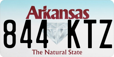 AR license plate 844KTZ