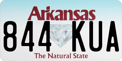 AR license plate 844KUA