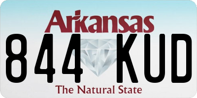 AR license plate 844KUD