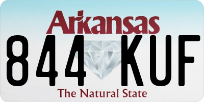 AR license plate 844KUF