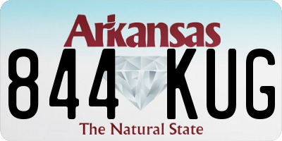 AR license plate 844KUG