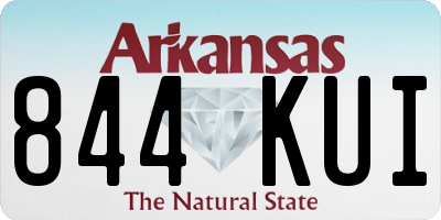 AR license plate 844KUI