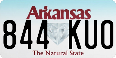 AR license plate 844KUO