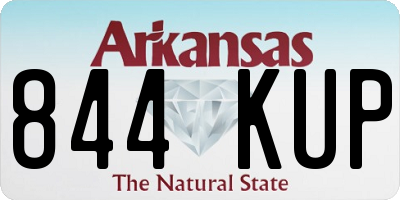 AR license plate 844KUP