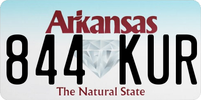 AR license plate 844KUR