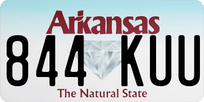 AR license plate 844KUU