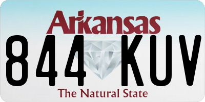 AR license plate 844KUV