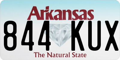 AR license plate 844KUX