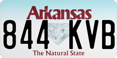 AR license plate 844KVB