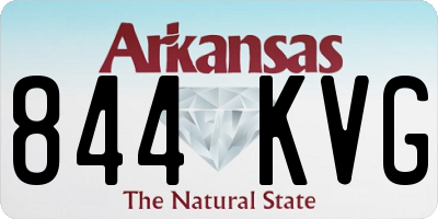 AR license plate 844KVG