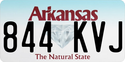 AR license plate 844KVJ