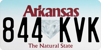 AR license plate 844KVK
