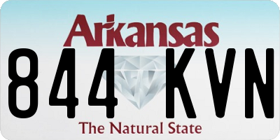 AR license plate 844KVN