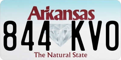 AR license plate 844KVO