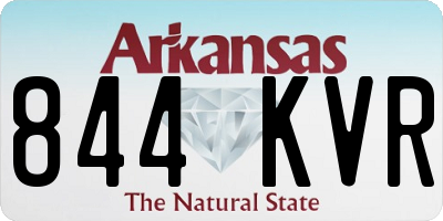 AR license plate 844KVR