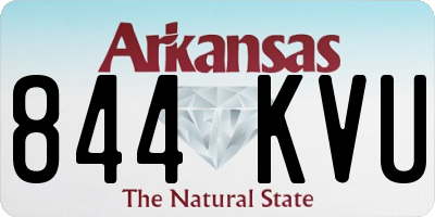 AR license plate 844KVU