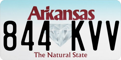 AR license plate 844KVV