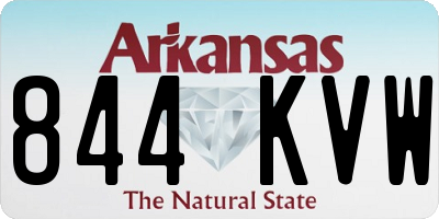 AR license plate 844KVW