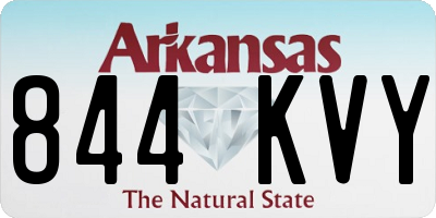 AR license plate 844KVY