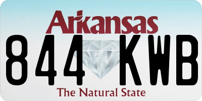 AR license plate 844KWB