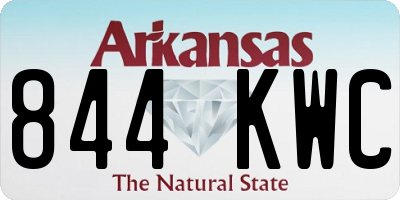 AR license plate 844KWC