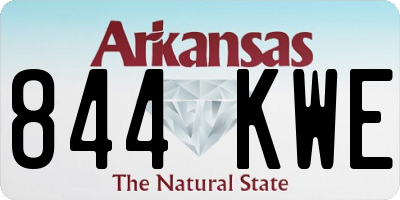 AR license plate 844KWE