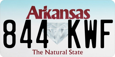 AR license plate 844KWF