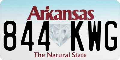 AR license plate 844KWG