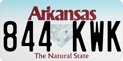 AR license plate 844KWK