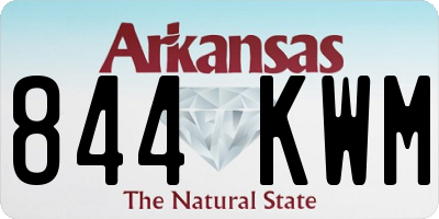 AR license plate 844KWM