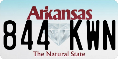 AR license plate 844KWN
