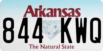 AR license plate 844KWQ