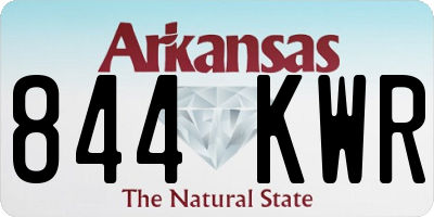 AR license plate 844KWR