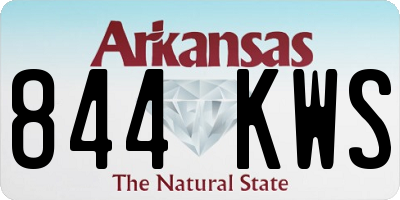 AR license plate 844KWS