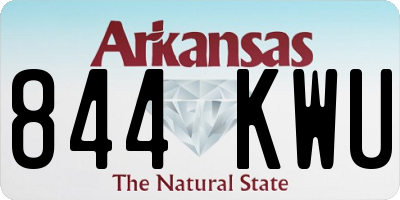 AR license plate 844KWU