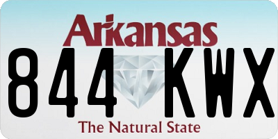 AR license plate 844KWX