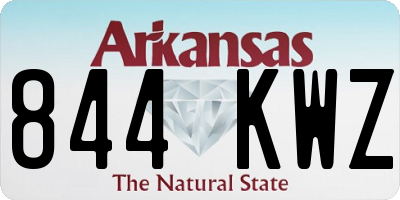 AR license plate 844KWZ