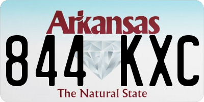 AR license plate 844KXC