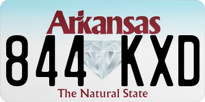 AR license plate 844KXD