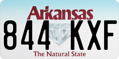 AR license plate 844KXF
