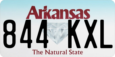 AR license plate 844KXL